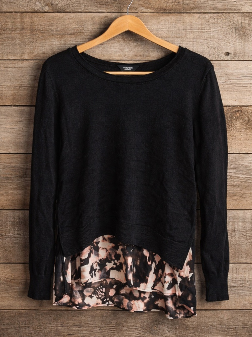 Simply Vera Vera Wang Black Crewneck Sweater
